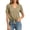 A655 Khaki, variant on Womens Short Sleeve V Neck Button Down Shirts Front Tie Knot Summer Tops Casual Loose Fit Plain Blouses Basic Lightweight Tee Soft Breathable Fashion Apparel Clothing