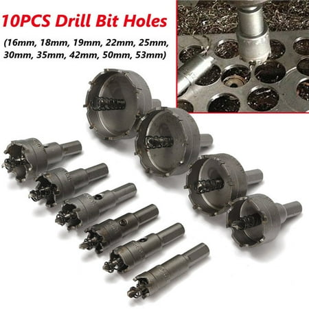 Drillpro 10x Carbide Tip Tct Drill Bit Hole Saw Set Stainless Steel Metal Alloy 16 Drillpro 10x Carbide Tip Tct Drill Bit Hole Saw Set Stainless Steel Metal Alloy 16