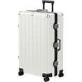 thumbnail image 1 of Checked Luggage Aluminum Frame Suitcase with Wheels PC ABS Hardside Zipperless with TSA Lock 28 Inch White, 1 of 9