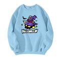 thumbnail image 3 of Halloween Themed Sweatshirt for Men Cute Ghost Graphic Casual Long Sleeve Spooky Pullover Sweatshirt New Trendy Comfort Tshirts Sky Blue XXXL, 3 of 6