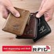 thumbnail image 4 of Kangaroo Credit Card Holder Case RFID Blocking Vintage Business Anti-Theft Clutch Short Mens Leather Wallet Large Capacity, 4 of 5