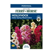 Ferry-Morse 35MG Hollyhock Indian Spring Mixed Colors Flower Seeds Packet
