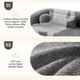 thumbnail image 6 of 86" Soft Chenille Rustic Couch, Contemporary Sofa with Cloud-Like Comfort, Modern Accent Couch with Curved Design for Living Room & Apartment, Gray, 6 of 9