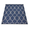 thumbnail image 4 of Rugsotic Carpets Eco-Friendly Woven Hand Woven Kilim Flat Weave Blue White Contemporary Area Rug, 4'x6' Rectangle, Antimicrobial, 4 of 10