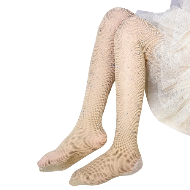 xiaxaixu Collants Résille pour Filles Tout-Petits, Collants à Paillettes avec Strass