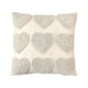 thumbnail image 2 of Funda de cojín bordado en forma de corazón de lino beige de 18x18 pulgadas • Funda decorativa para cojines de San Valentín • Acentos suaves lavables con cremallera para sofá y decoración del hogar, 2 of 6
