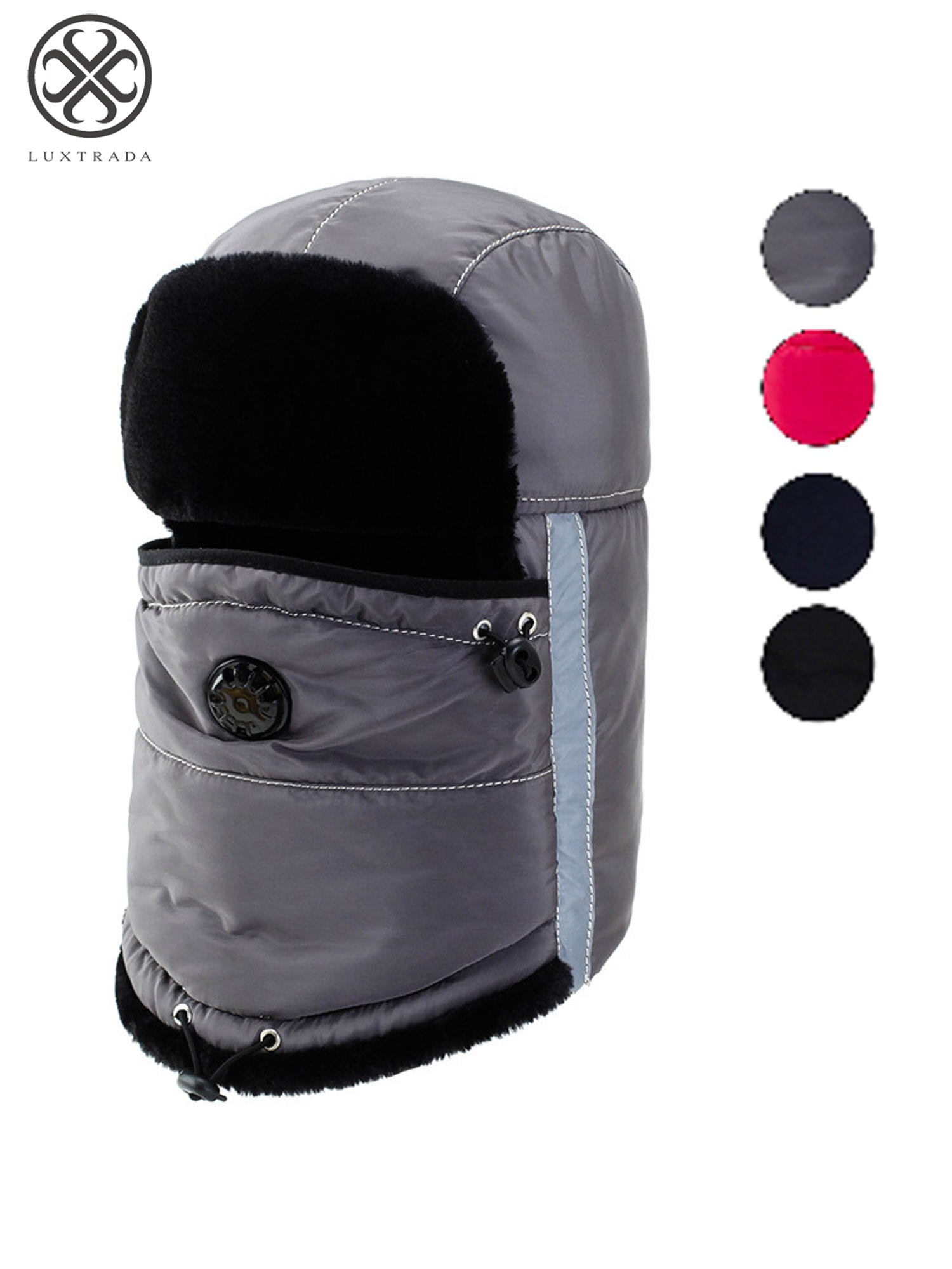 Luxtrada Mens Winter Russian Aviator Hat Trooper Ear Flap Snow Ski