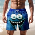 thumbnail image 2 of Casual Shorts for Men Men's Casual Beach Shorts for Everyday Wear Without Resort Boundaries for Summer Comfort and Relaxation Blue M, 2 of 4