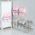 thumbnail image 3 of Miangastore Rectangular Wall-Mounted Shoe Rack Grey 2Pack 11.2x2.2x1.8in, 3 of 8