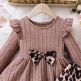 thumbnail image 5 of TOWED22 Toddler Baby Girl Clothes Fall Winter Outfits Long Sleeve Crewneck Sweatshirt Flared Pants Cute Girls Clothing Sets,Khaki,5 Y, 5 of 9
