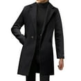 thumbnail image 5 of Baqcunre Vest For Men Super Fashion Woolen Trench Cmen'S British Style Long Coat Fashionable Warm Woolen Overcoat Blazer For Men Tops For Men Black M, 5 of 8