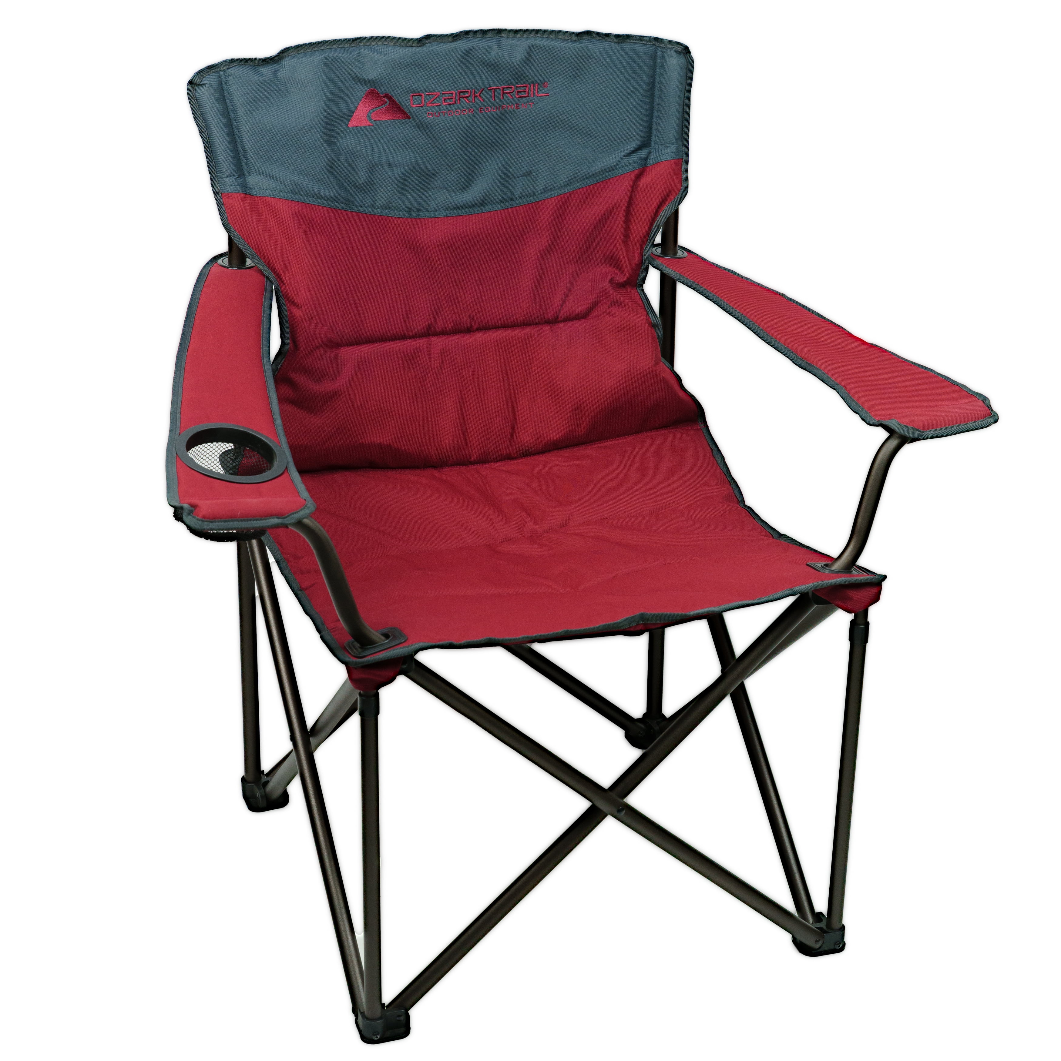 Milestone Lightweight Foldable Steel Camping Chair With Cup Holder Carry Case 