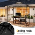 thumbnail image 6 of Gymax 8' x 5' Grill Gazebo Outdoor Double-Tiered Grill Canopy w/ 2 Shelves & 6 Hooks, 6 of 10
