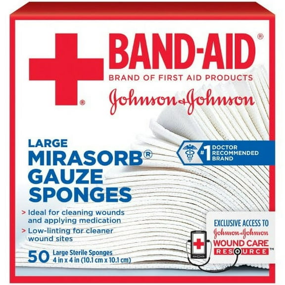 BANDAID Tru-Absorb Gauze Sponges Large (Pack of 4)