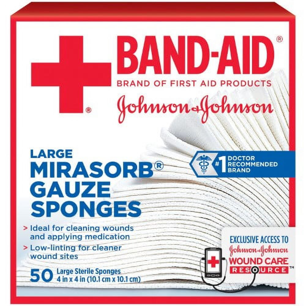 BANDAID Tru-Absorb Gauze Sponges Large (Pack of 2)