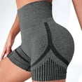 thumbnail image 2 of Womens Shorts Summer High Waist Sculpt 3D Anti Cellulite Workout Leggings Yoga Shorts for Women Gray L, 2 of 2