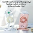 thumbnail image 6 of Tuphregyow Fan For Office,Bedroom, Home Cactus Handheld Water Replenisher Fan With Atmosphere Night Light Can Be Vertical And Portable Usb Small Fan, 6 of 8