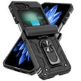 thumbnail image 2 of for Samsung Galaxy Z Flip 7 Rugged Case with Lens Sliding Camera Cover, Ring Holder Kickstand, TPU Bumper Drop Proof Durable Military Grade Protective Cover for Samsung Galaxy Z Flip 7, Black, 2 of 11
