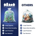 thumbnail image 5 of Contractor Trash Bags 55-60 Gallon - 3.0 Mil, Clear Heavy Duty Garbage Bag 38" X 58" (25 Count), 5 of 8