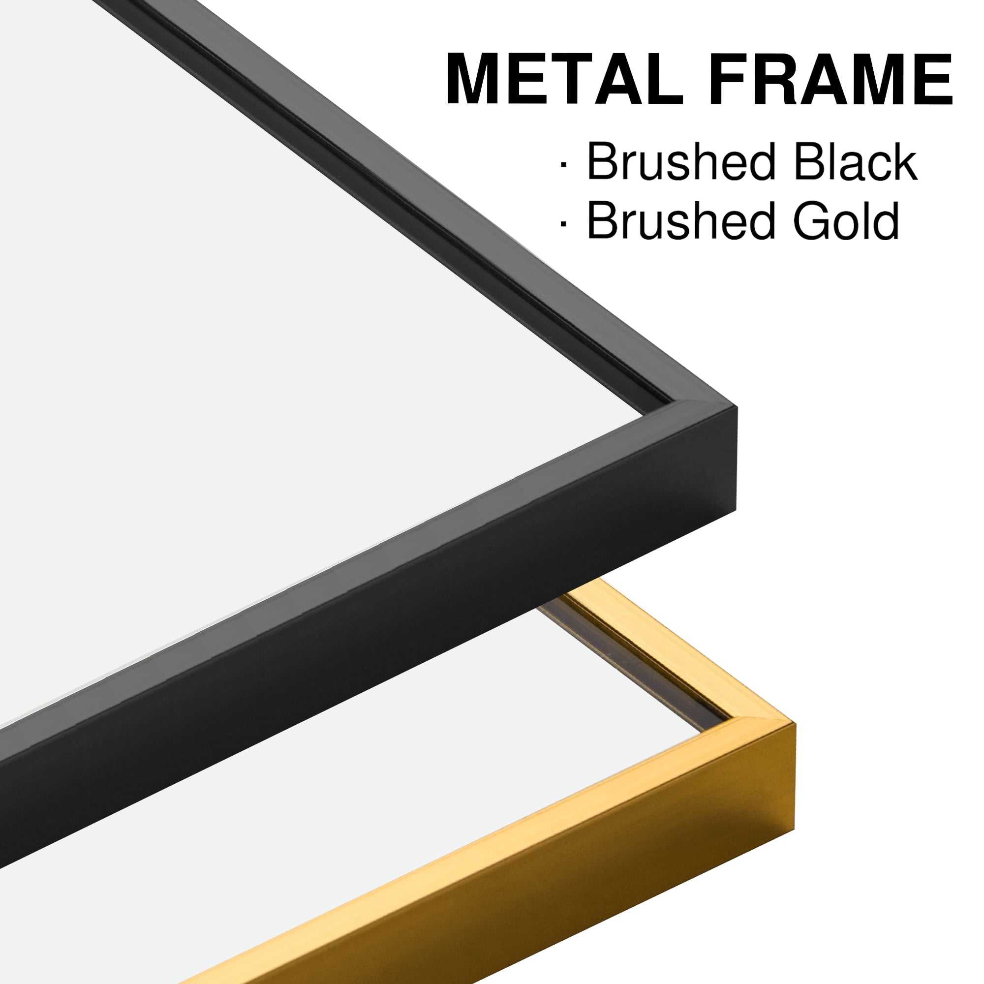 MAYEERTY 71"x32" Aluminum Alloy Rectangluar Full Length Hanging Mirror Black