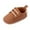 Brown, variant on IROINNID Infant Baby First Walking Shoes PU Leather Lace Up Non-slip Rubber Sole Flat Shoes, Size 0-15M