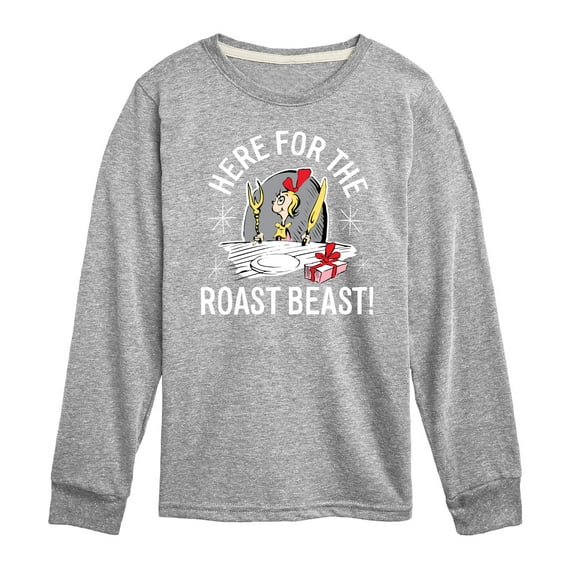 Dr. Seuss The Grinch - Christmas - Here For The Roast Beast - Toddler & Youth Long Sleeve Graphic T-Shirt
