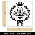 thumbnail image 2 of French Bee Crown Wreath Self-Inking Rubber Stamp Ink Stamper - Orange Ink - Small 1 Inch, 2 of 7