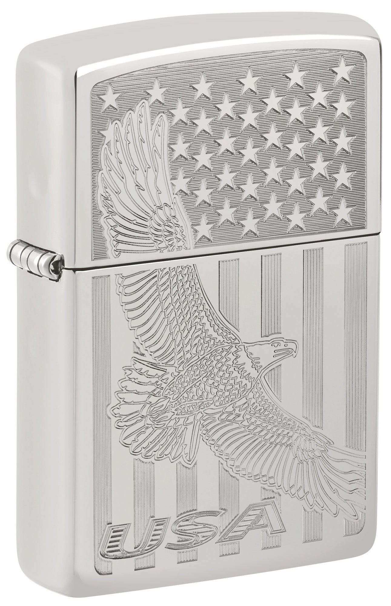 Zippo Sterling Silver Lighter: 1941 Replica with Engraved Design 
