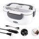 thumbnail image 1 of Electric Lunch Box-3 In 1 For Car/Truck, Portable Food Heater For Car/Office/Picnic, 24V And 12V&110V 40W, Stainless Steel Portable Container(gray), 1 of 5