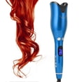 thumbnail image 3 of Rizador automático con barril giratorio, pantalla LCD y apagado automático para peinar el cabello (azul), 3 of 5