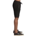 thumbnail image 3 of Men's Cotton Lightweight Terry Shorts with Pockets, Sweat Shorts, Black L, 1 Pack, 3 of 4