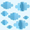 thumbnail image 5 of 16 piezas 3D nube azul colgante fieltro nube falsa techo pared decoración fiesta colgante ER, 5 of 5