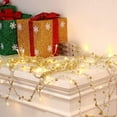 thumbnail image 2 of Morttic Christmas String Lights 10FT 30LED Festive Lighted Berry Beaded Garland for Christmas Fireplace Mantel Indoor Outdoor Party Decoration(Gold), 2 of 6