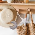 thumbnail image 4 of Fiudx Colgante de Estrella de Cinco Puntas, Diseño de Cuentas de Madera y Terciopelo de Cristal, Ligero y de Exquisita Artesanía, Versátil para Decoración Del Hogar, Ideal para Accesorios de Fotograf, 4 of 6