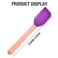 thumbnail image 3 of Silicone Spatula,One Piece Design Heat Resistant Silicone Spatulas with Wooden Handle,10.8 Inch Wooden Handle Durable Silicone Spatula Utensil,Wooden Handle Flexible Silicone Mixing Scraper, 3 of 4
