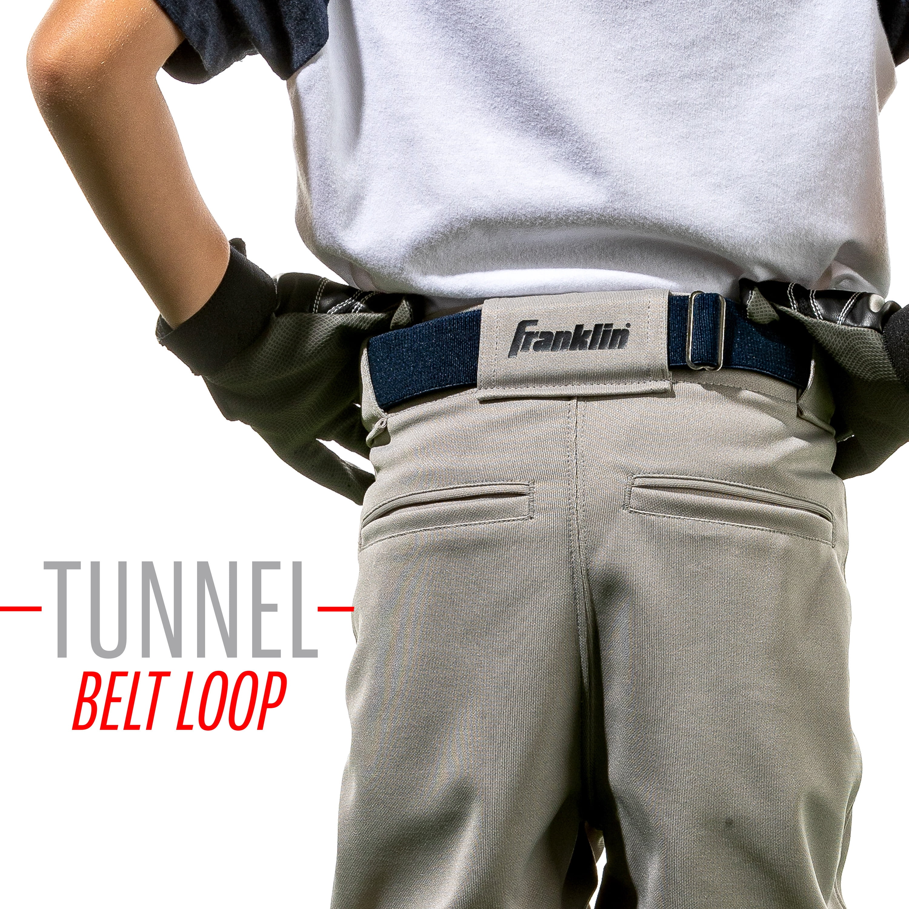 Franklin Sports Youth Classic Fit Baseball + Softball Pants, Grey, Youth Medium