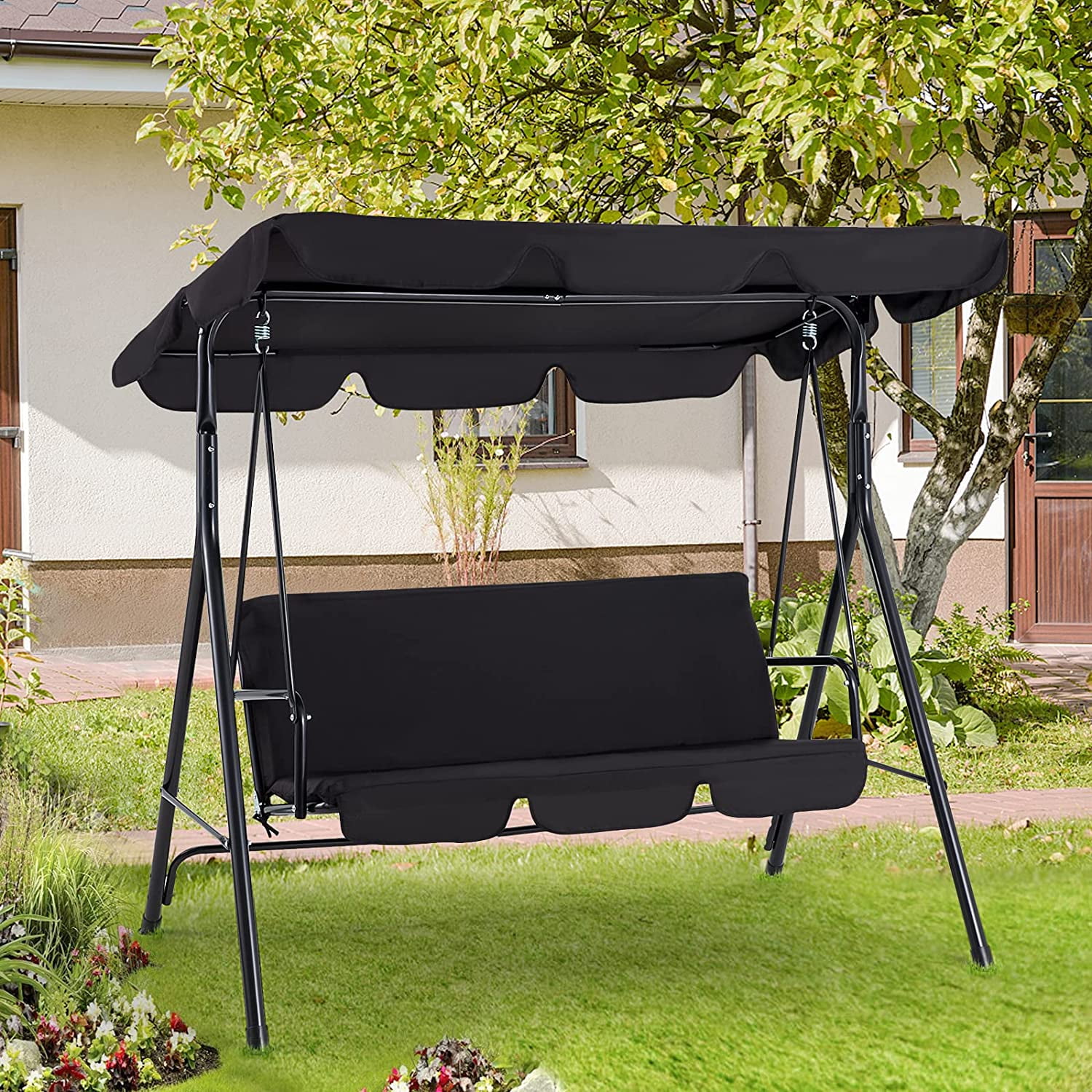 Details about   Metal Hammock Stand Frame Double Person Large Garden Camping Outdoor Patio Swing 