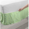thumbnail image 2 of Vintage Bed Skirt, Classic Retro Geometry Inspired Abstract Motif, Elastic Bedskirt Dust Ruffle Wrap Around for Bedding Decor, 4 Sizes, Apple Green Sky Blue, by Ambesonne, 2 of 2