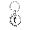 thumbnail image 1 of Hot Beautiful woman Silhouettes stand Rotating keychain Metal Keyring Holder, 1 of 2