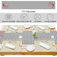 thumbnail image 2 of Rdsfhsp Christmas Ho Ho Ho Sign Plaid Table Runner for Home Kitchen Dining Table Decor, Christmas Table Runner for Party Christmas Decorations Indoor Gifts for Women Friends,13 x 72 Inch, 2 of 5