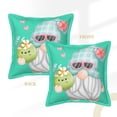 thumbnail image 3 of Bingfone Decorative Pillow Covers 16"X16" Summer Gnome,Cute Gnome Couch Pillow Cases Modern Farmhouse Covers For Couch Sofa Bed, 3 of 9
