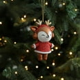 thumbnail image 2 of Beautynvta Christmas Tree Decoration, Plastic Animals Christmas Hanging Ornaments, Cute Hanging Ornaments for Christmas Tree, Personalized Xmas Gifts Decoration, (Dog, Reindeer, Squirrel, Bear), 2 of 6
