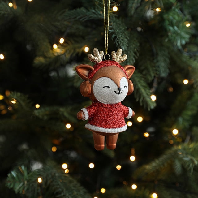 pstuiky Adorno de árbol de Navidad colgante de plástico, decoración festiva para ventana.