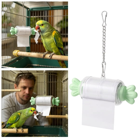 Bird Chew Toy for Parrots – Hangable Candy Shape Paper Shredder for Bird Cage – Enrichment Toy for Cockatiel Conure and African Grey