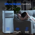 thumbnail image 4 of SereneLife SLPAC180W Portable Conditioner-3-in-1 Compact Standing Air Conditioner for Room Up to, Floor AC Unit with Remote Control, Universal Casters, Window Mount Kit, 4 of 7