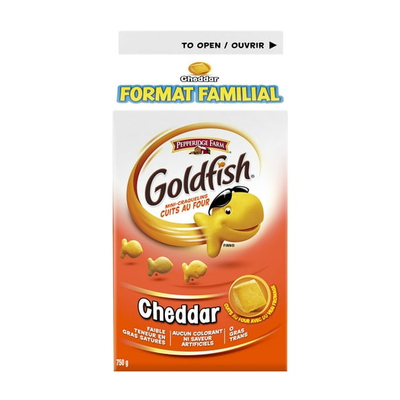Goldfish Cheddar Crackers Family Pack, 750g Carton, Goldfish Cheddar Crackers 750 g