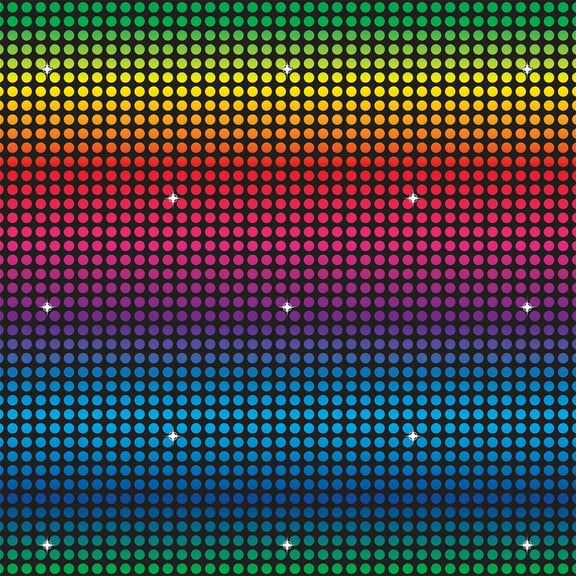 Party Central Pack of 6 Multi-Color Rainbow Disco Photo Backdrop Wall Decor 30'