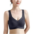thumbnail image 2 of YWDJ Bras for Women Full Coverage Wireless Plus Size Pull on Push up Comfort Straps Support Bralette Breathable Soft Bra for All Shapes Sagging Breasts Black XL, 2 of 4
