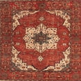 thumbnail image 1 of Ahgly Company Machine Washable Indoor Square Abstract Tomato Red Area Rugs, 8' Square, 1 of 7