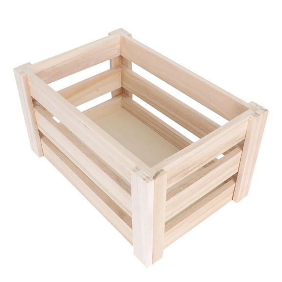COSMOBETTY Storage Baskets Wood for Adults in School 1Set 14.2x9.8in